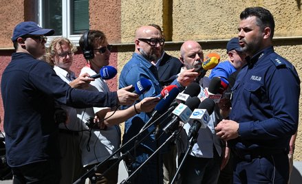 Marcin Zagórski, rzecznik Komendanta Centralnego Biura Zwalczania Cyberprzestępczości podczas briefi