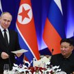 Władimir Putin i Kim Dzong Un biorą udział w  w Pjongjangu w Korei Północnej, 19 czerwca 2024 r.