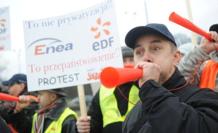 Pikieta związkowców w sprawie Enei