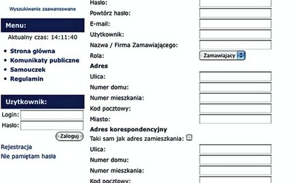 Wybierz login i hasło