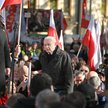 Jarosław Kaczyński podczas manifestacji przed Trybunałem Konstytucyjnym
