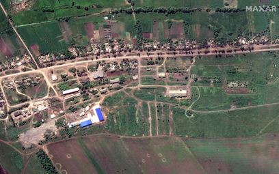 Zdjęcie satelitarne miasta Łyman z 27 maja