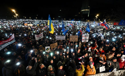Antyrządowy protest w Bratysławie