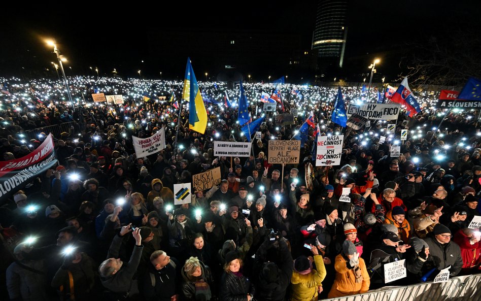 Antyrządowy protest w Bratysławie