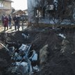 Skutki ostrzału na przedmieściach Kijowa