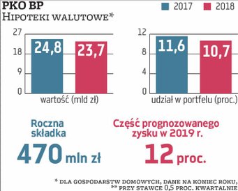 PKO BP na koniec 2018 r. miał hipoteki walutowe gospodarstw domowych warte 23,7 mld zł – 10,7 proc. 