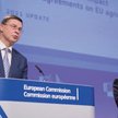 Valdis Dombrovskis, unijny komisarz ds. ekonomicznych i monetarnych oraz Janusz Wojciechowski, komis