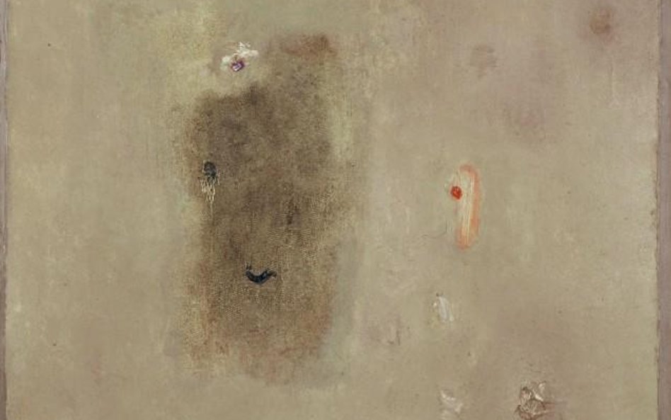 Stefan Gierowski, Bez tytułu, olej na płótnie