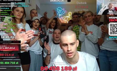 Ponad 90 milionów złotych od internautów. Youtuber Łatwogang zbiera pieniądze na chore dzieci