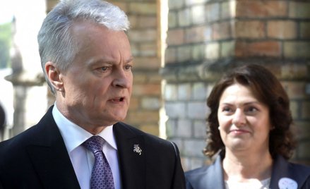 Prezydent Litwy Gitanas Nausėda i jego żona Diana Nausėdienė