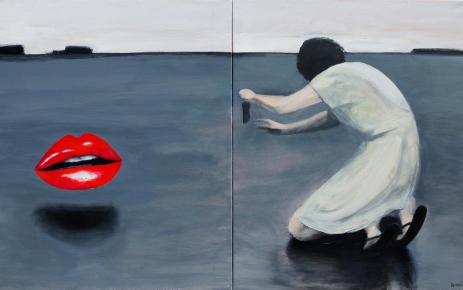 landscape, acrylic on canvas, 200x120cm (2x100x120), 2014 / Beata Konarska