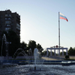 Rosyjska flaga nad okupowanym Melitopolem