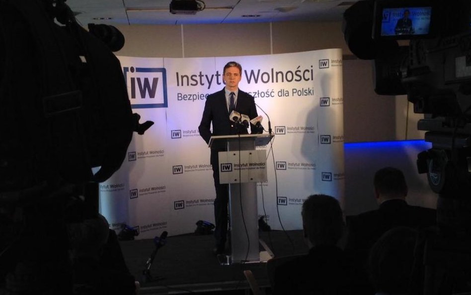 Adam Jarubas podczas debaty w Instytucie Wolności