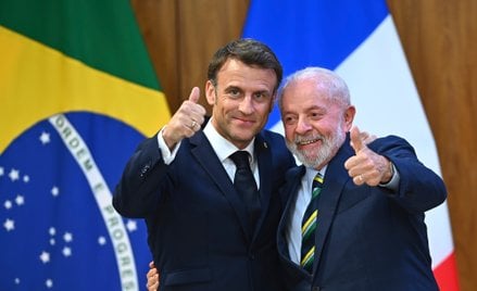 Jedynym krajem zachodnim, który pomysł Brazylii poparł, jest Francja. Emmanuel Macron był z wizytą w