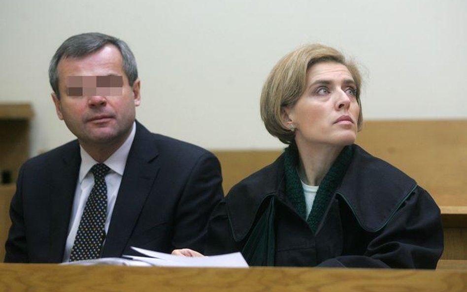Doktor Mirosław G. i Magdalena Bentkowska podczas rozprawy