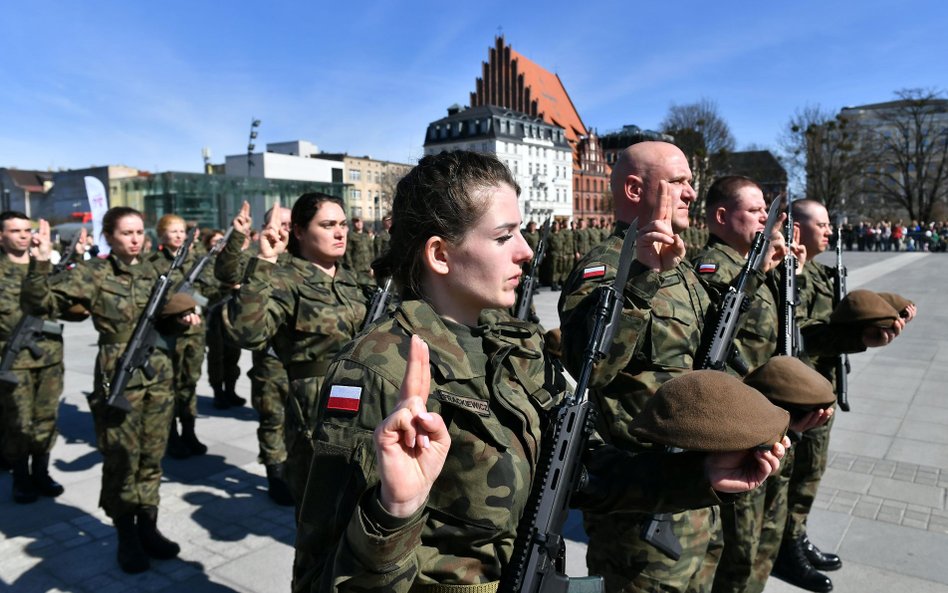 Przysięga żołnierzy obrony terytorialnej