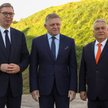 Aleksander Vucić, Robert Fico i Viktor Orban w Komarnie, 21 października