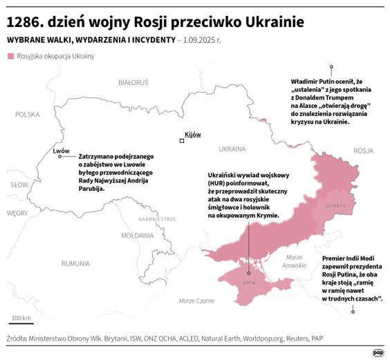 Tak wyglądała sytuacja na froncie w 1286 dniu wojny