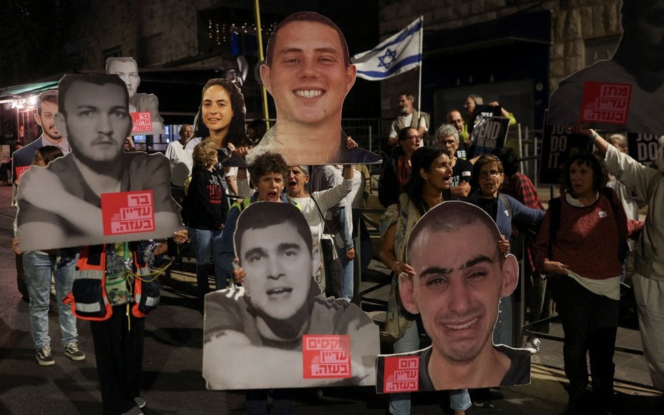 Protestujący przed rezydencją Beniamina Netanjahu domagają się uwolnienia zakładników
