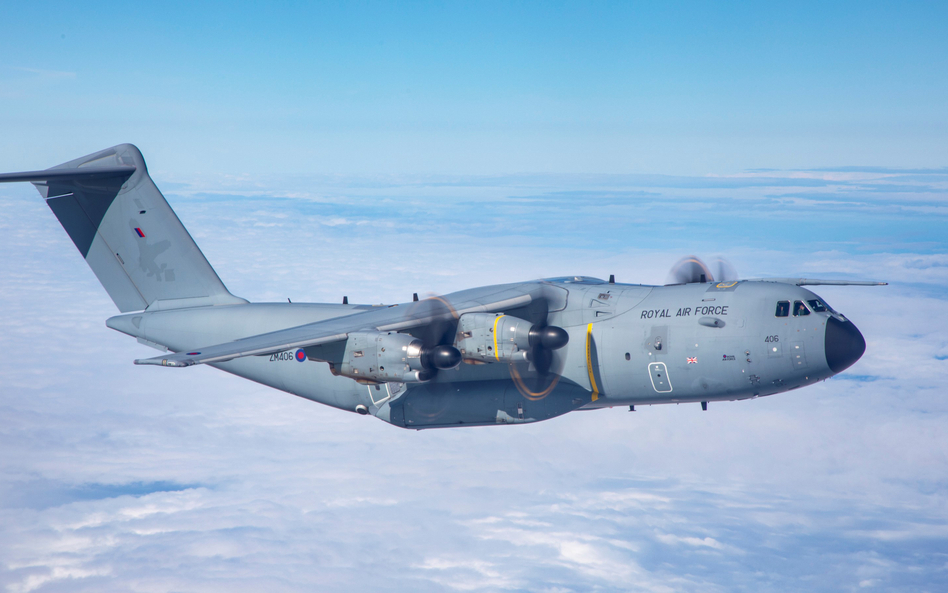 Średni samolot transportowo-tankujący Airbus Atlas C1 Królewskich Sił Powietrznych.