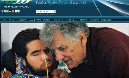 Strona fundacji The Myelin Project, wspierającej projekt Augusto Odone - www.myelin.org