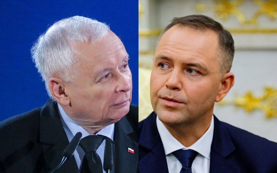 Prezes PiS Jarosław Kaczyński i prezydent Karol Nawrocki