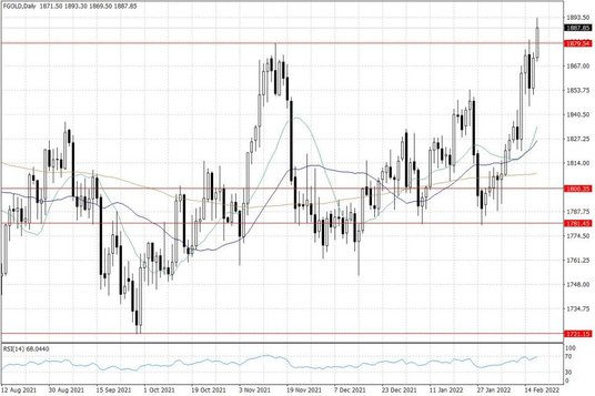 Notowania złota – dane dzienne