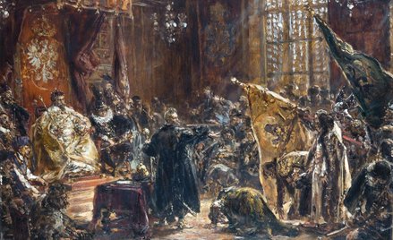 „Carowie Szujscy na sejmie warszawskim”, obraz Jana Matejki z 1892 r.