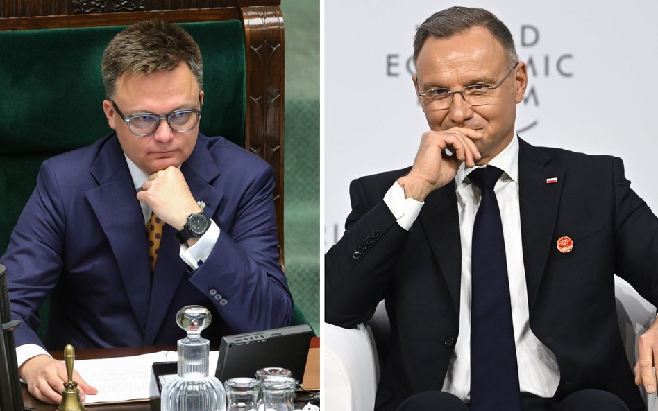 Szymon Hołownia i Andrzej Duda