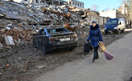 Efekty piątkowego ostrzału Charkowa z systemu S-300,  31 marca 2023