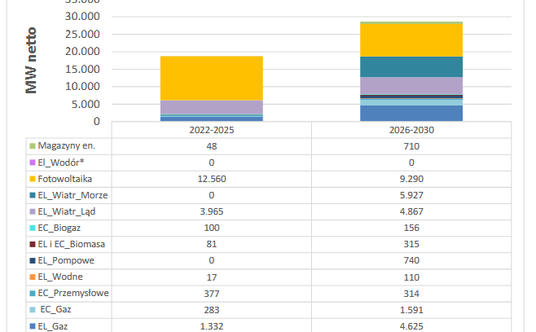 Nowe moce wytwórcze do 2030 r.