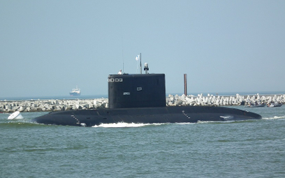 Okręt podwodny Ałrosa podczas jedynego jak dotąd pobytu na Bałtyku w 2012 r.