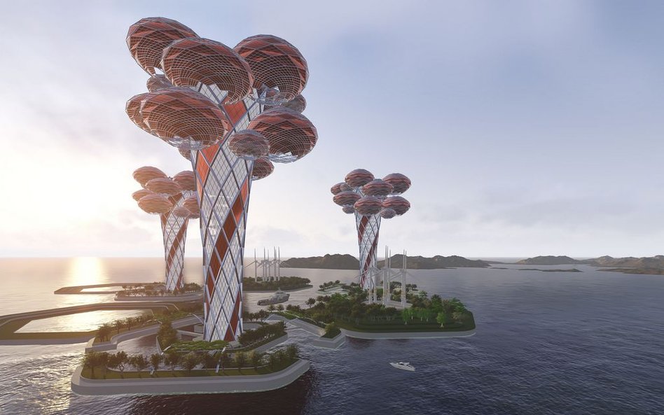 Atlantis 2100. Proj. Katarzyna Brejna, Wydział Architektury, Politechnika Gdańska