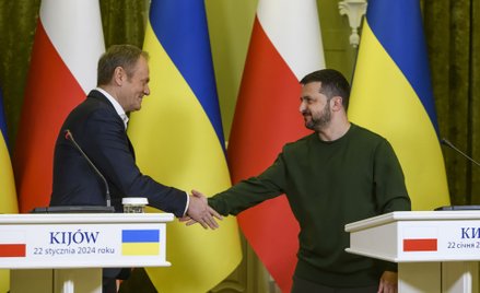 Donald Tusk i Wołodymyr Zełenski