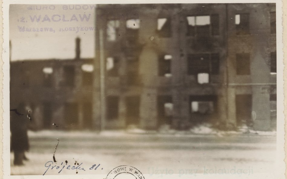 Posesja przy ulicy Grójeckiej 81 w 1945 roku