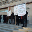 Protest obligatariuszy Getbacku. Chcą spotkania z nowym szefem KNF