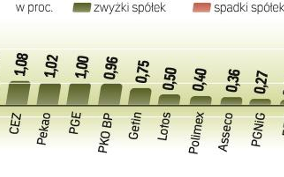 Przez całą sesję WIG20 próbował uporać się z poziomem 2500 punktów. Udało się, jednak nieco gorsze n