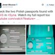 Jenan Moussa umieściła na Twittera zdjęcia polskich paszportów