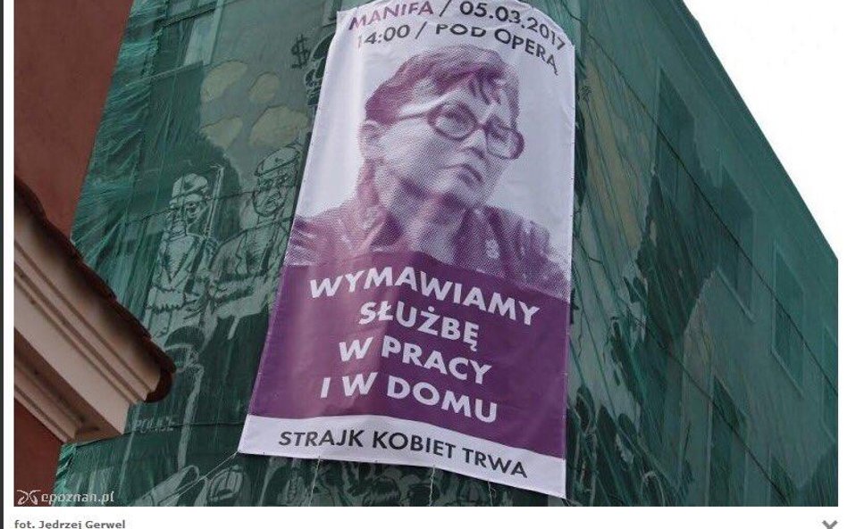 Walentynowicz na plakacie Manify. Rodzina oburzona