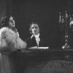 Film produkcji francuskiej "Miłość i łzy Chopina" Marie Bell jako Maria Wodzińska i Pierre Blanchar 