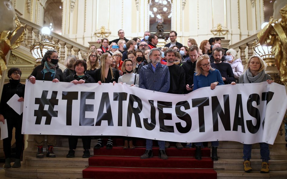 Dyrektor naczelny i artystyczny Teatru im. Juliusza Słowackiego w Krakowie Krzysztof Głuchowski (w ś