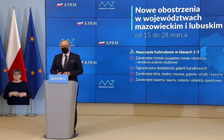 Niedzielski: Mazowieckie i Lubuskie zamykamy od poniedziałku