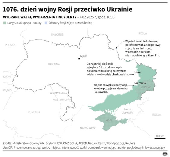 Tak wyglądała sytuacja na froncie 4 lutego