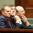 premier Donald Tusk i wicepremierzy: Janusz Piechocińki, minister gospodarki oraz Jacek Rostowski, m
