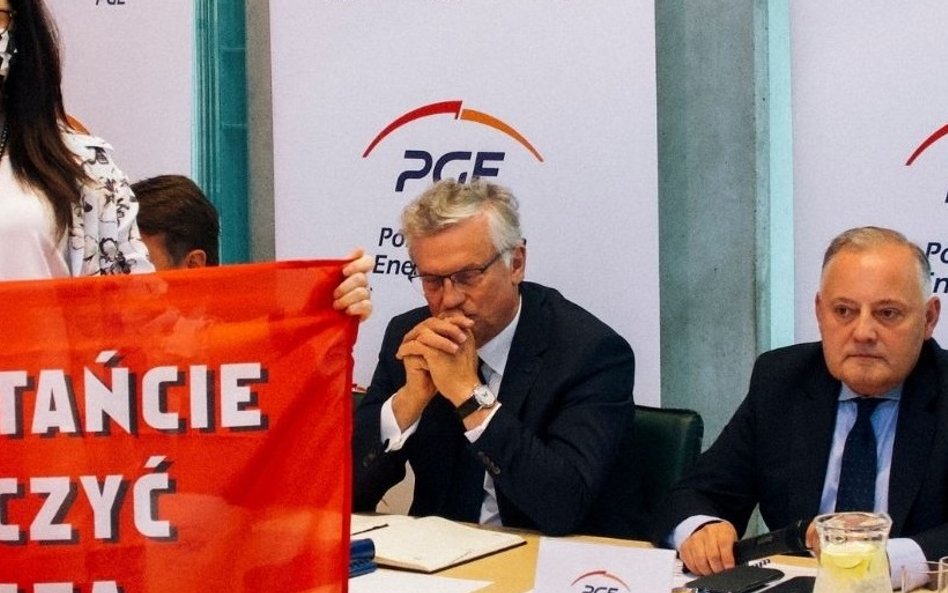 Aktywiści przerwali spotkanie PGE. Żądają realnej transformacji