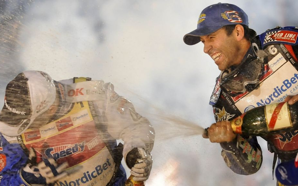 "Dzikie karty" otrzymali m.in. byli mistrzowie świata Nicki Pedersen (z lewej) i Greg Hancock (z pra