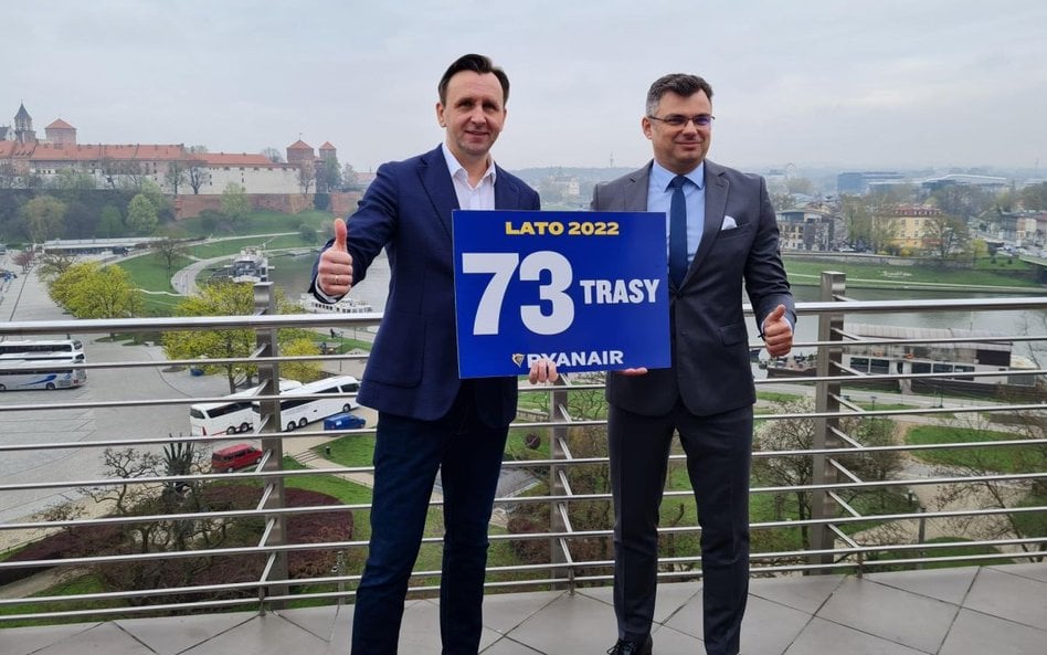 Prezes Buzz (linii lotniczej wchodzącej w skład Grupy Ryanair) Michał Kaczmarzyk i prezes Kraków Air