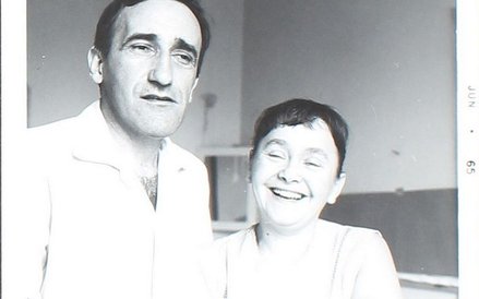 Maria i Tadeusz w hotelu Chelsea, Nowy Jork, 1965