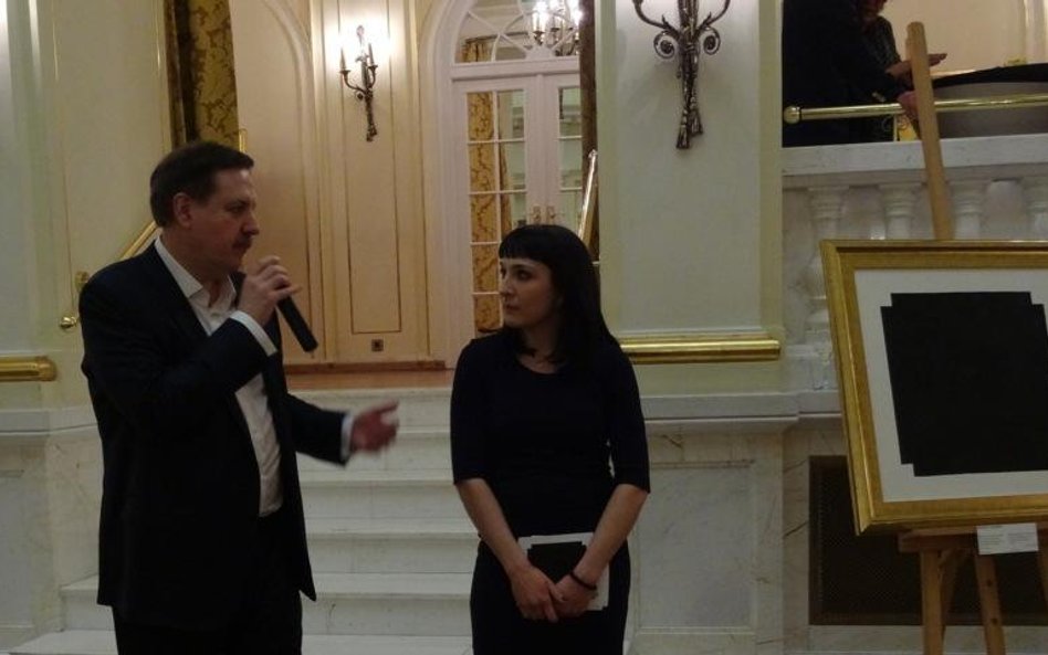 Sergey Dozhd na wernisażu w Hotelu Polonia