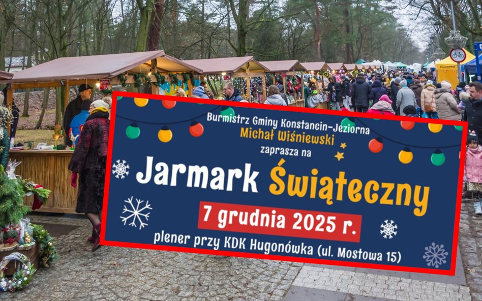 W Konstancinie-Jeziornie już po raz 13. odbędzie się Jarmark Świąteczny w Parku Zdrojowym